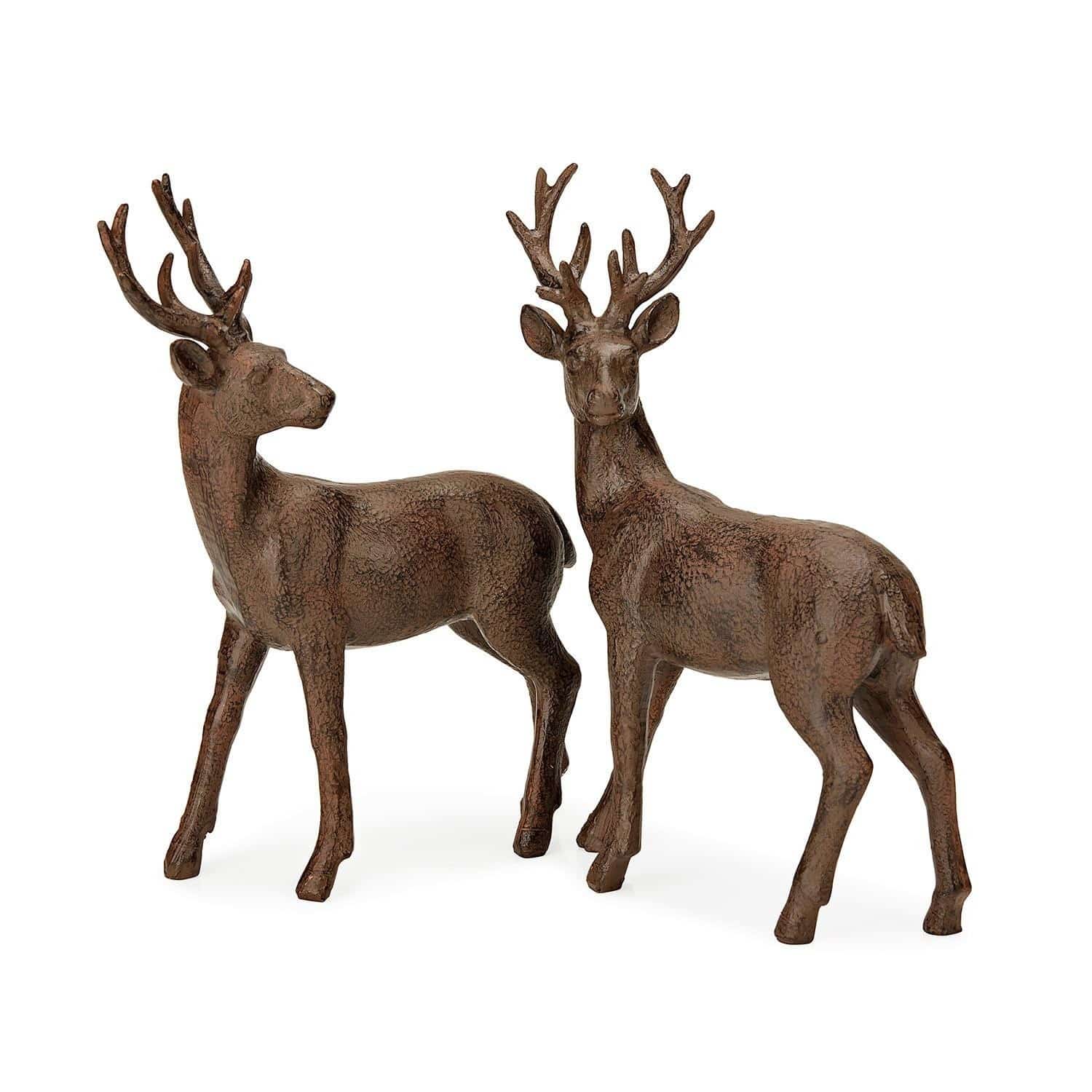 Ensemble de 2 cerfs décoratifs Cagny