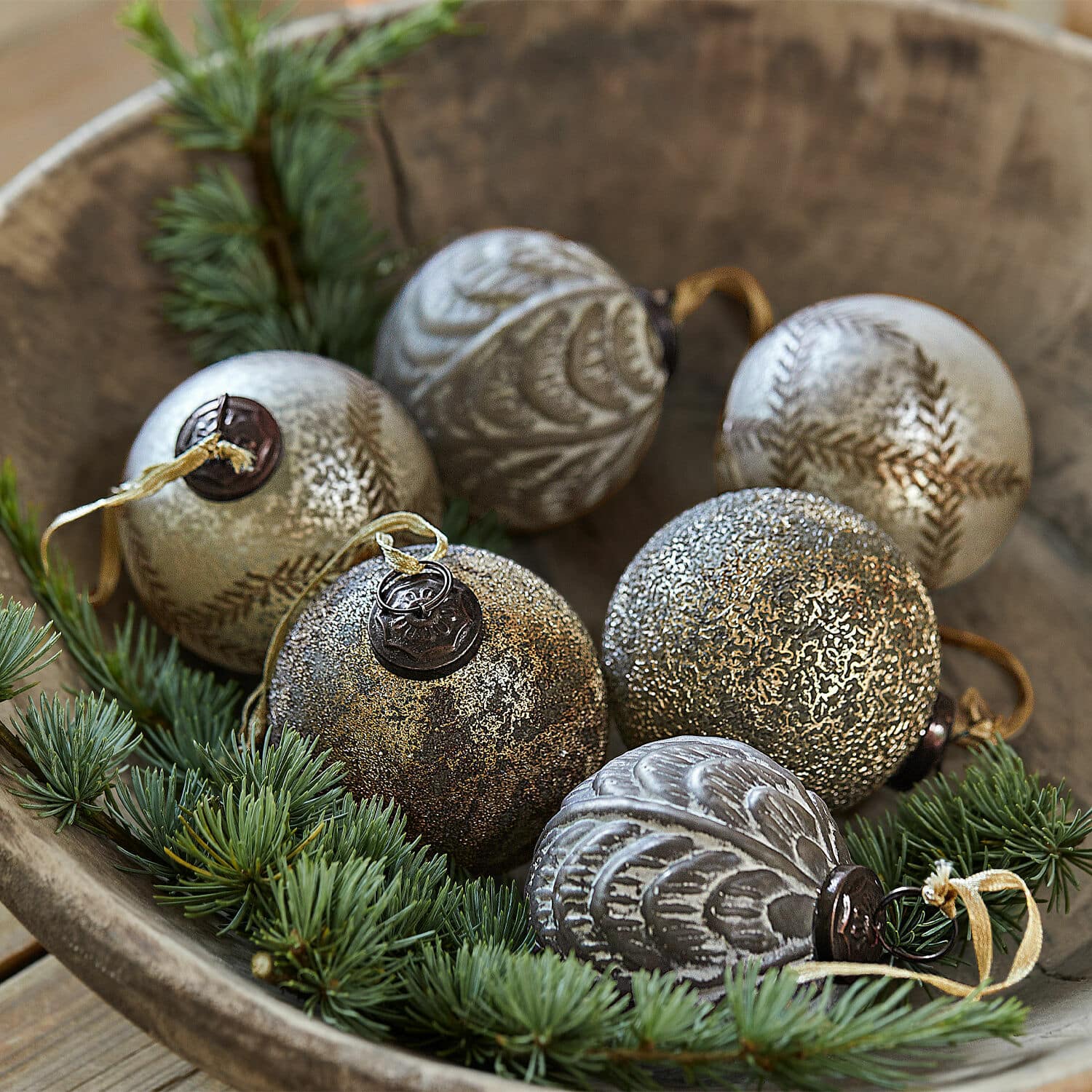 Lot de 6 boules de Noël Hélisande