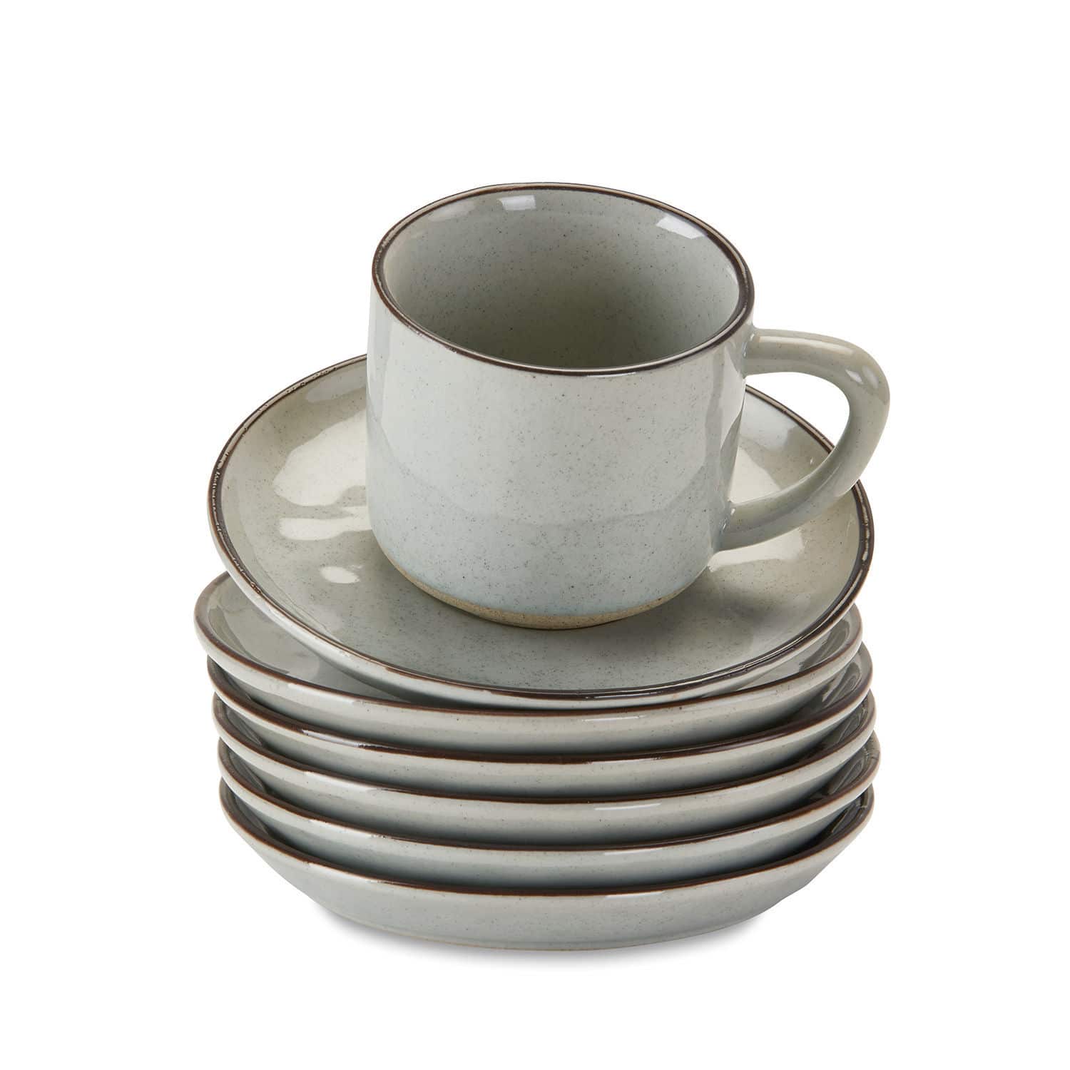 Lot de 6 tasses et soucoupes Biarré