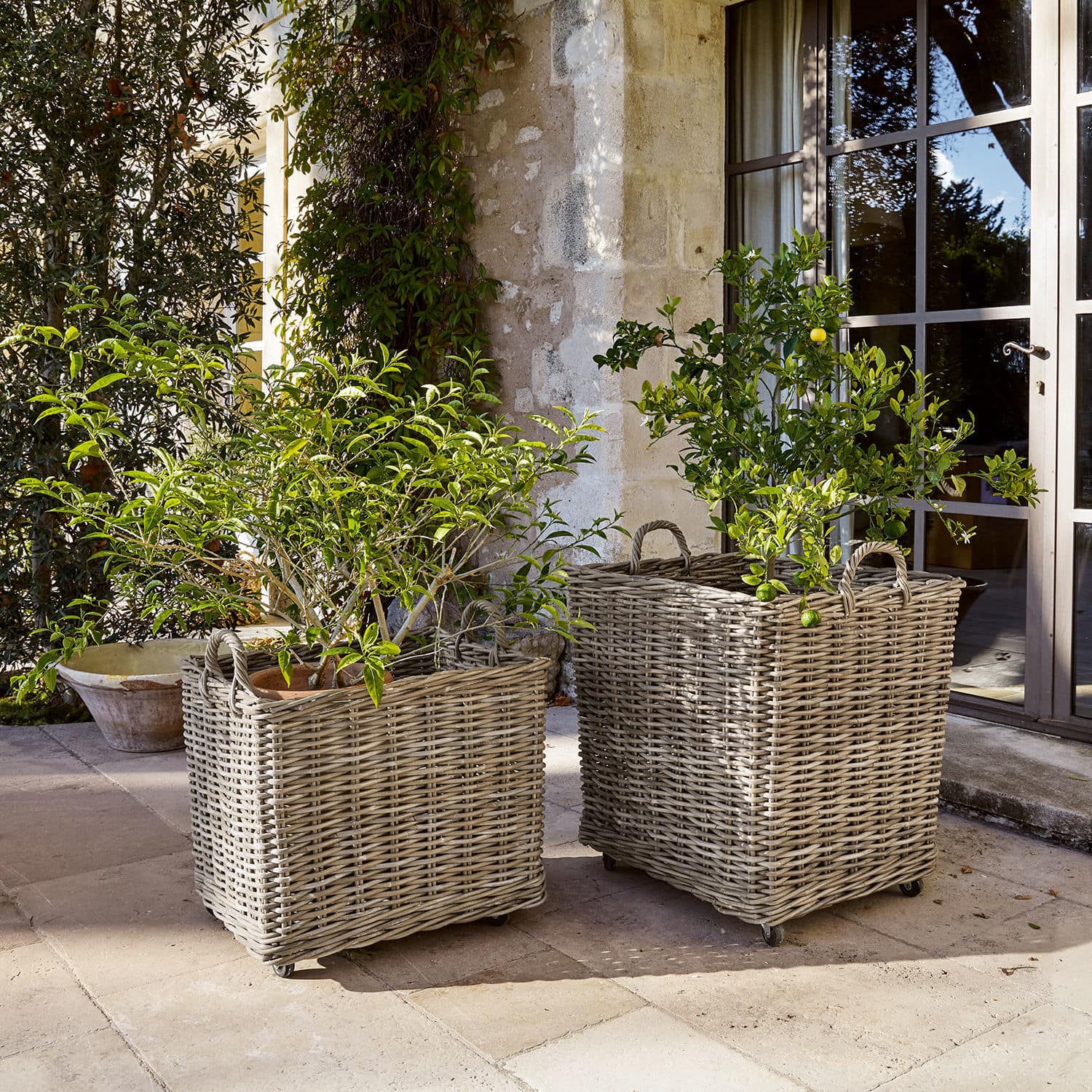 Lot de 2 paniers à plantes Gialousa