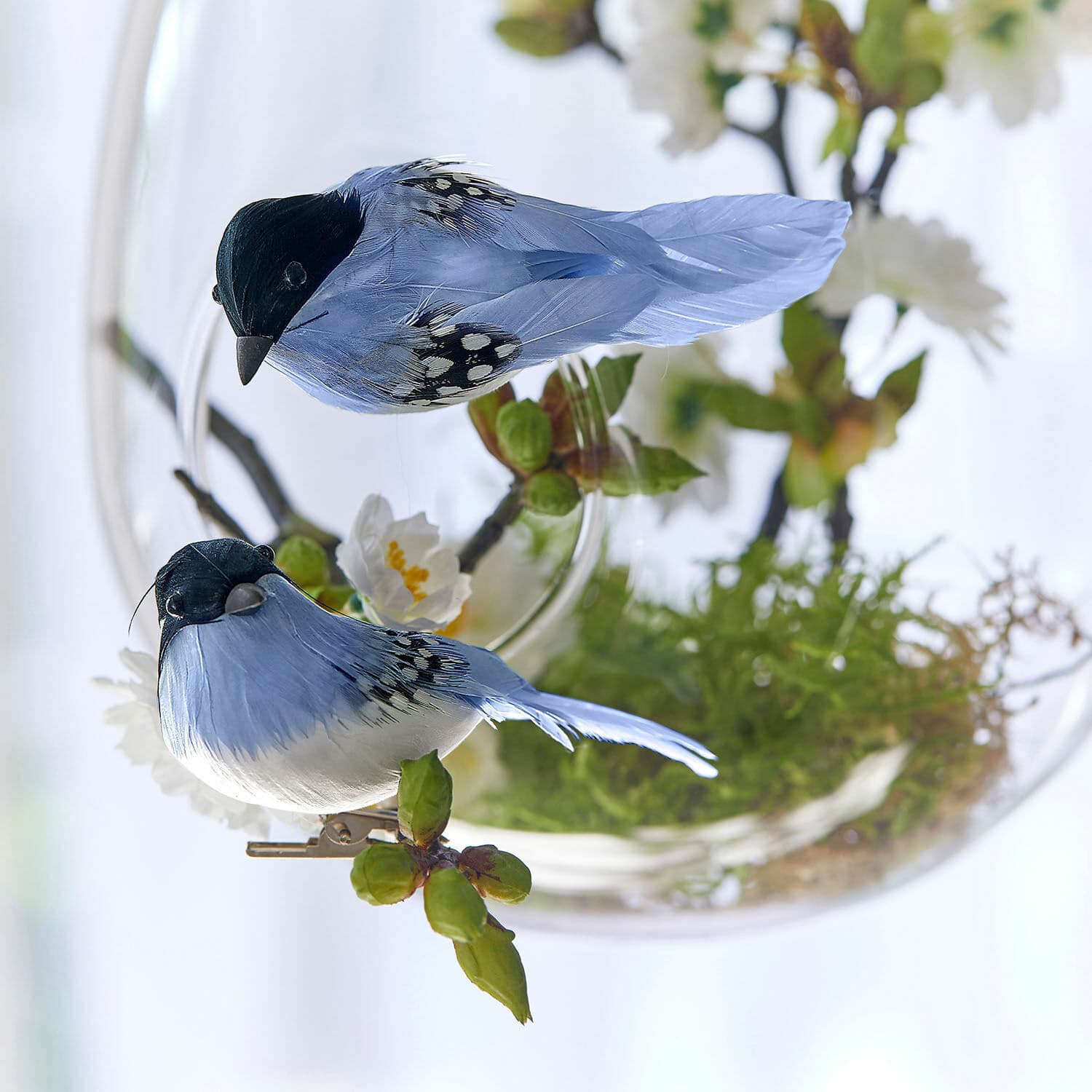 Lot de 2 oiseaux décoratifs Penelopé