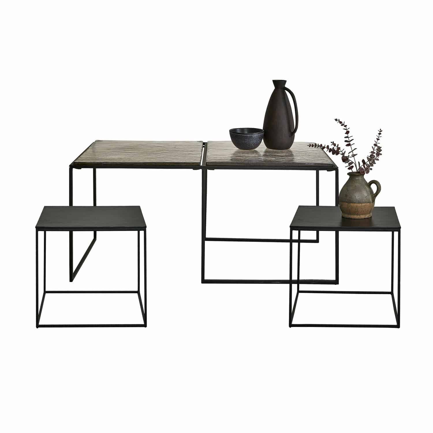 Lot de 3 tables basses Moonvale