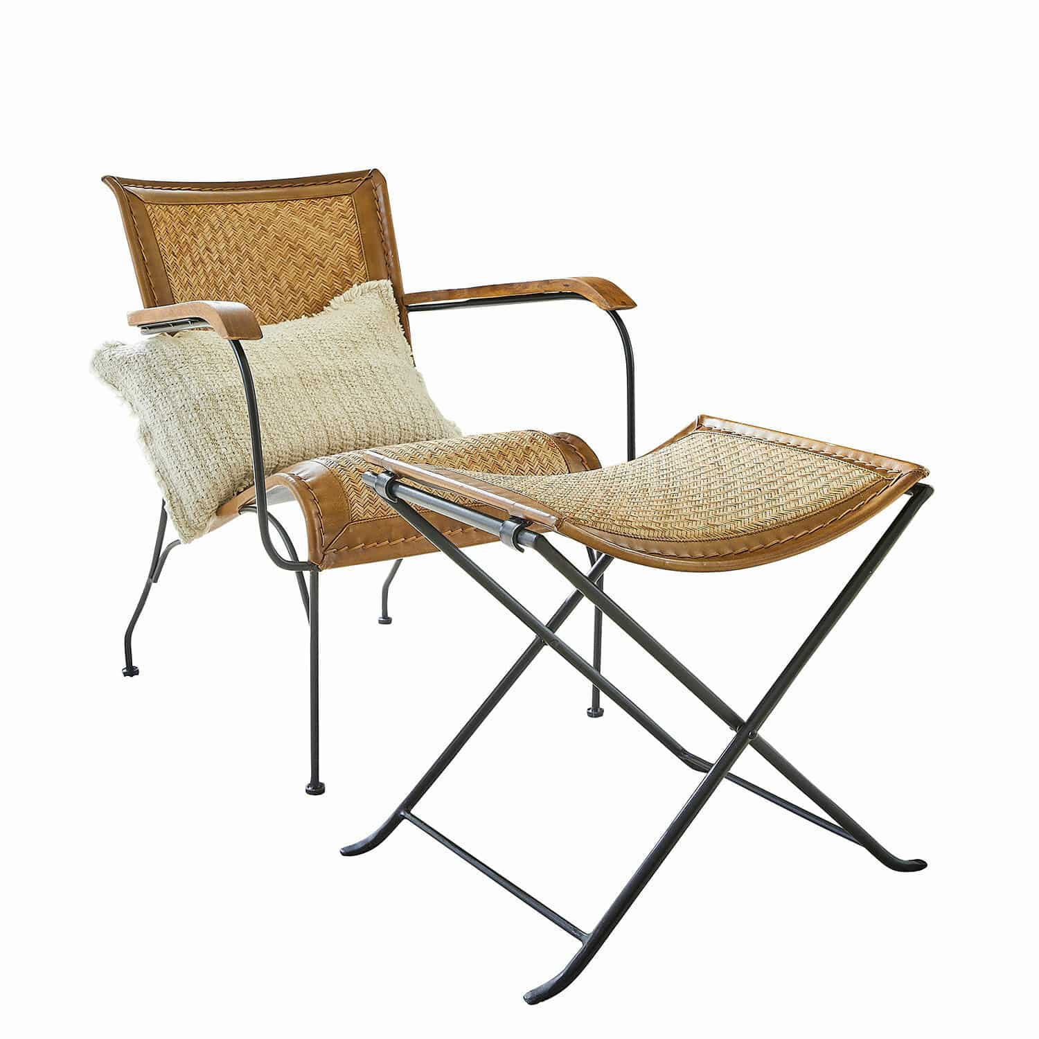 Chaise avec tabouret Dauvron