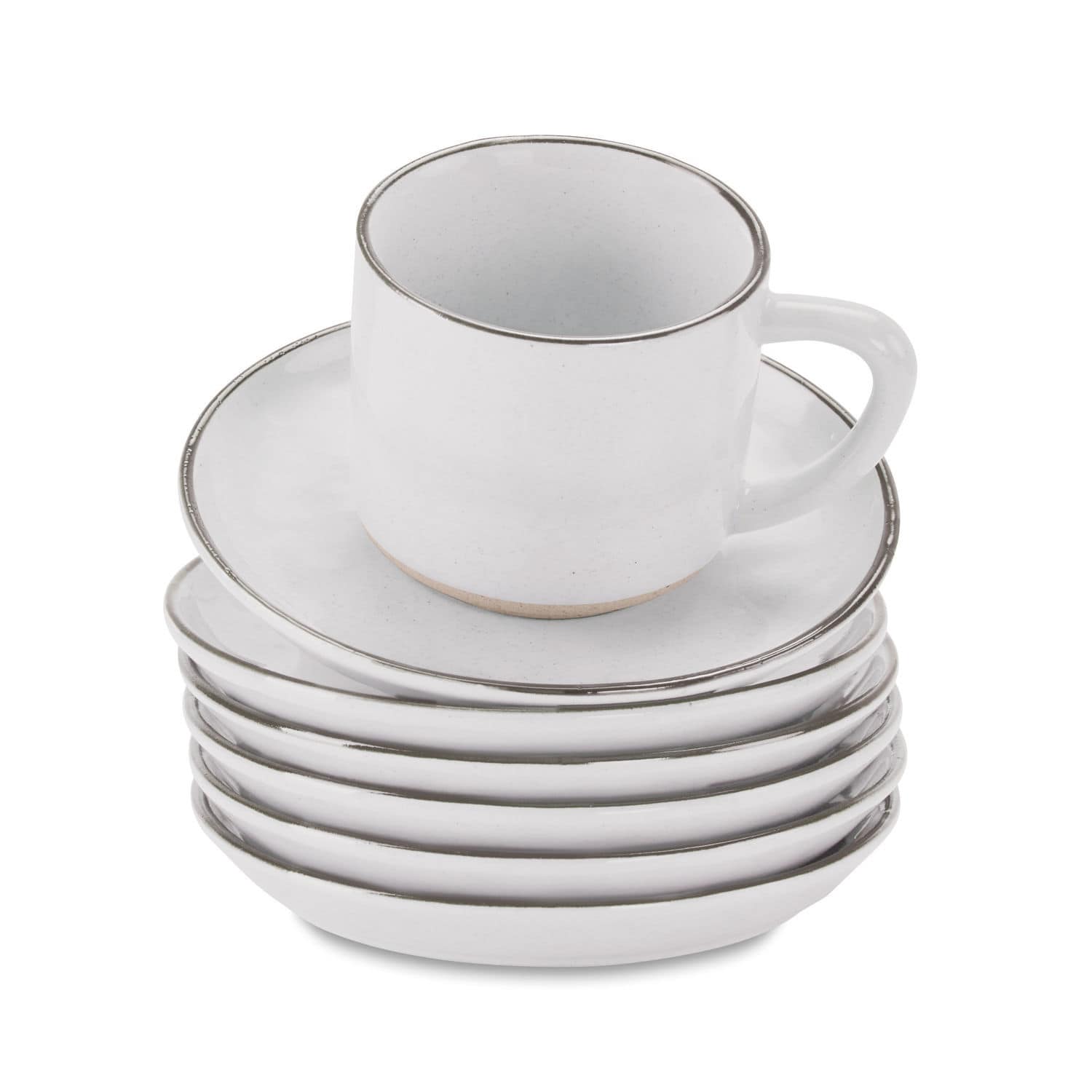 Lot de 6 tasses et soucoupes Biarré