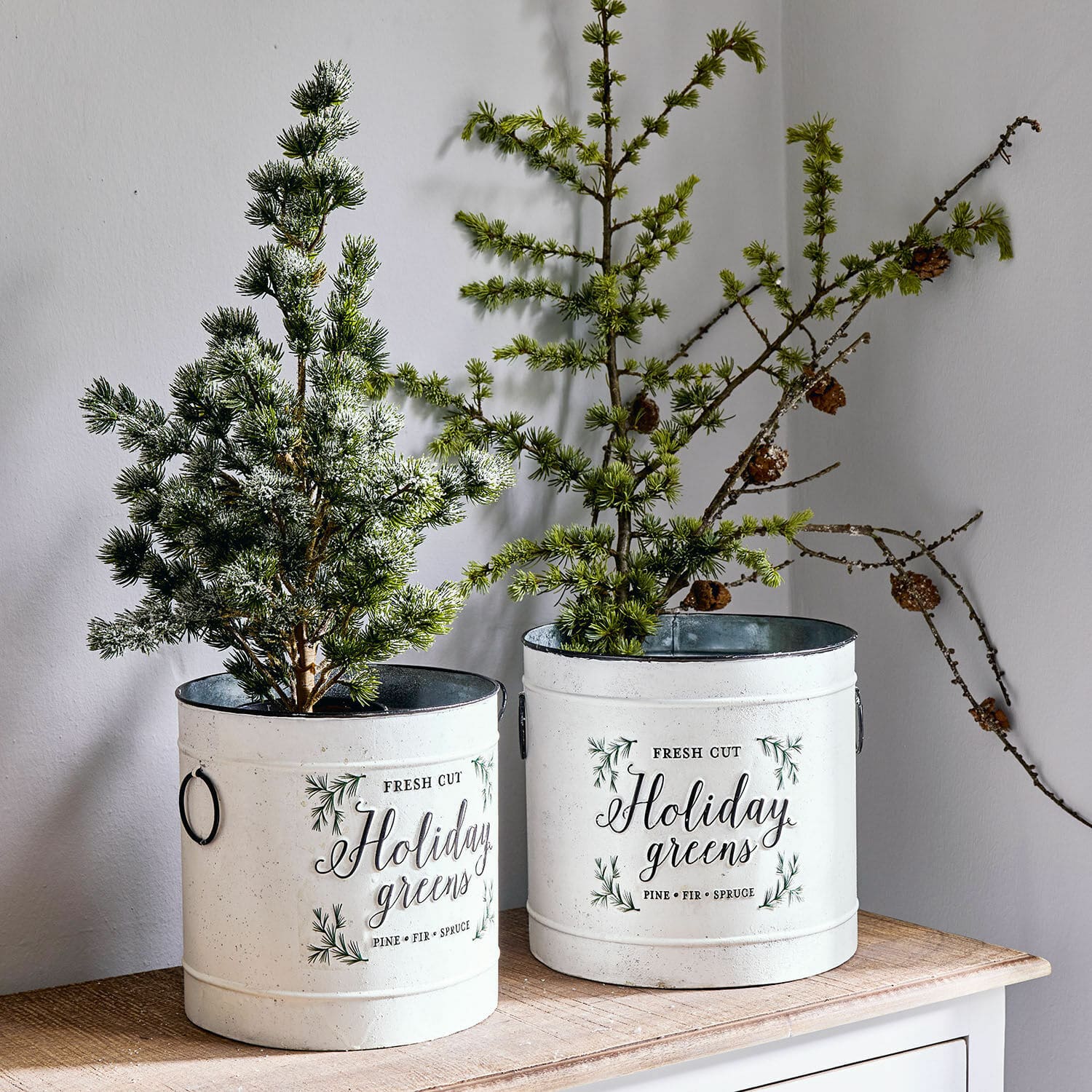 Lot de 2 cache-pots Holiday Greens