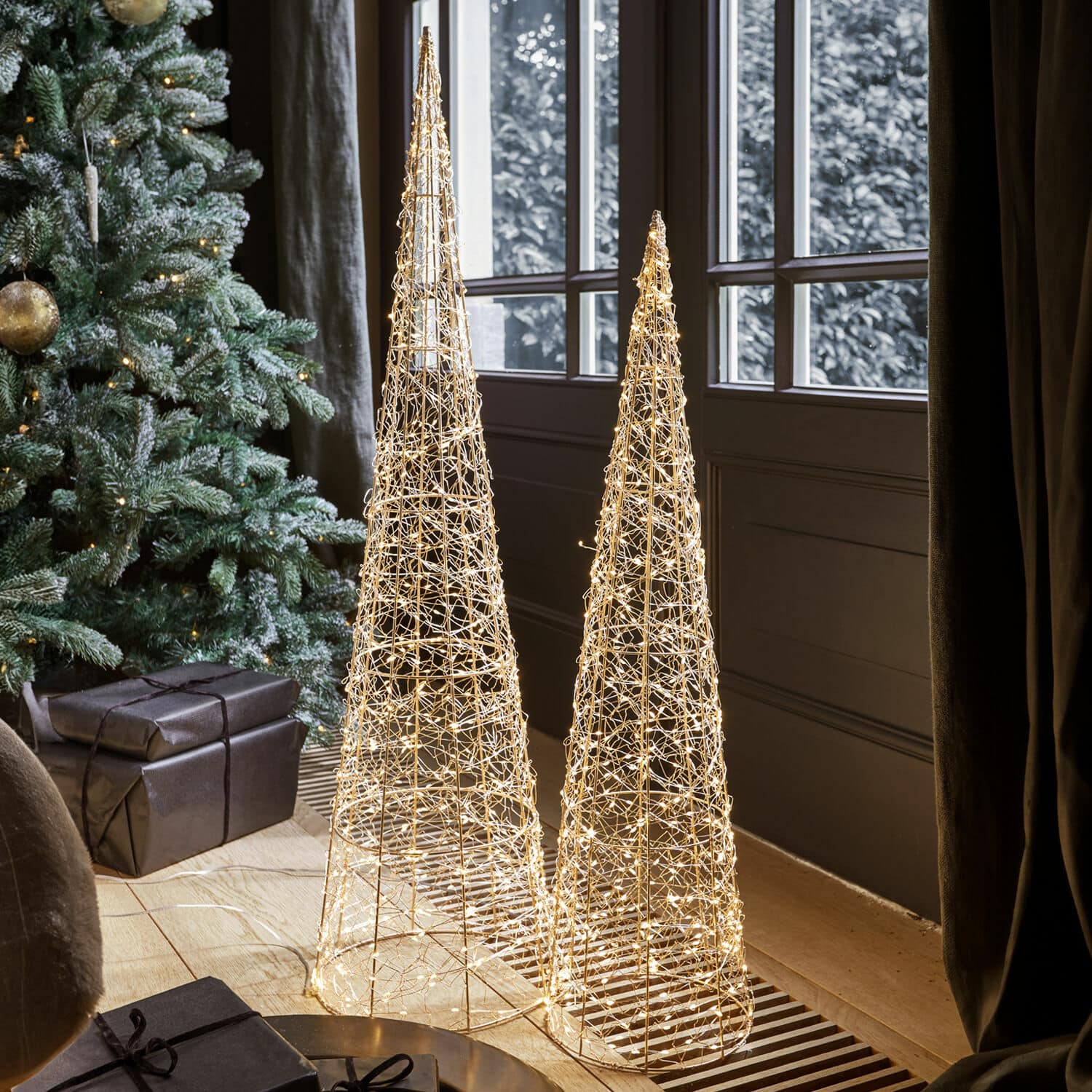 Lot de 2 sapins de Noël Oakworth