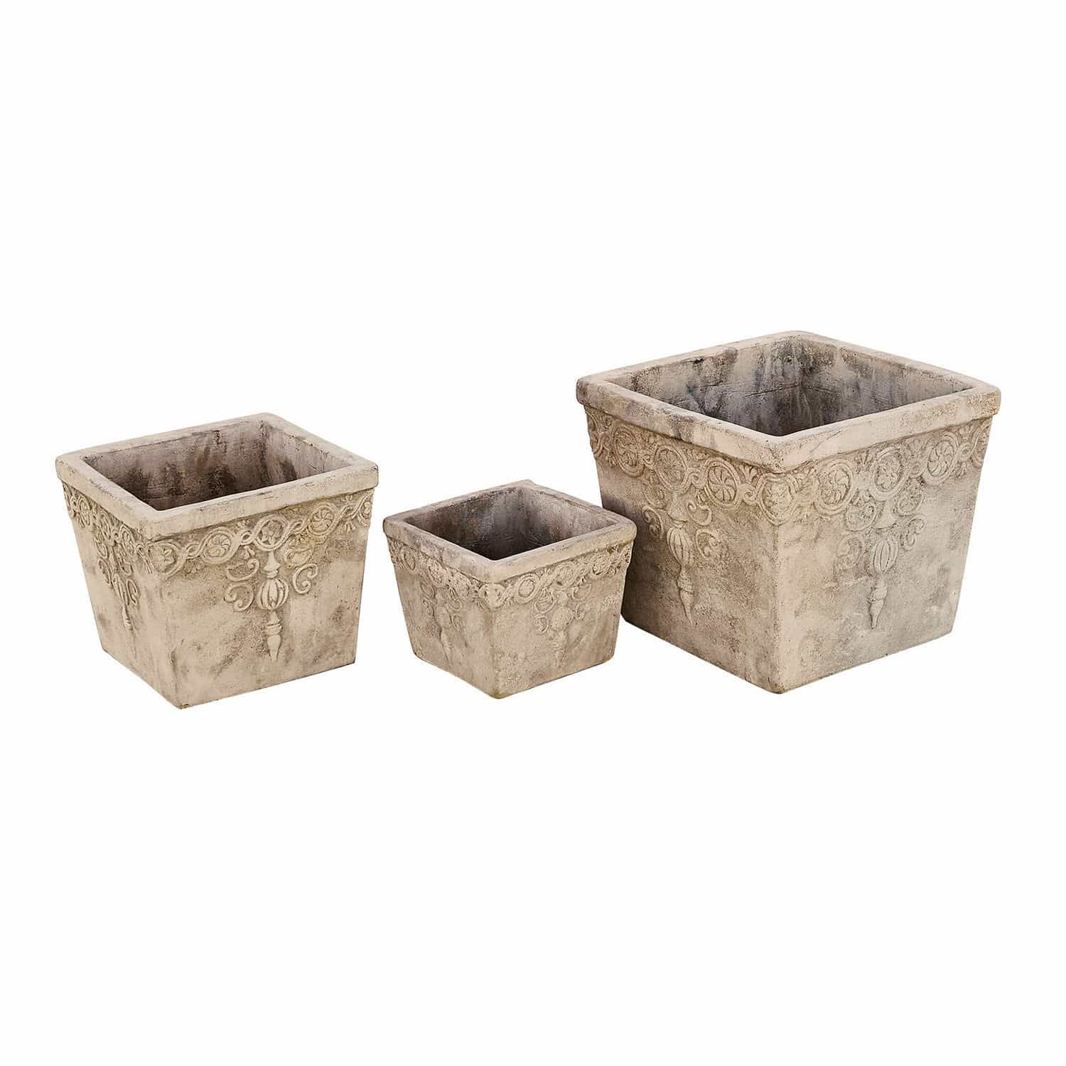 Lot de 3 cache-pots Bissone