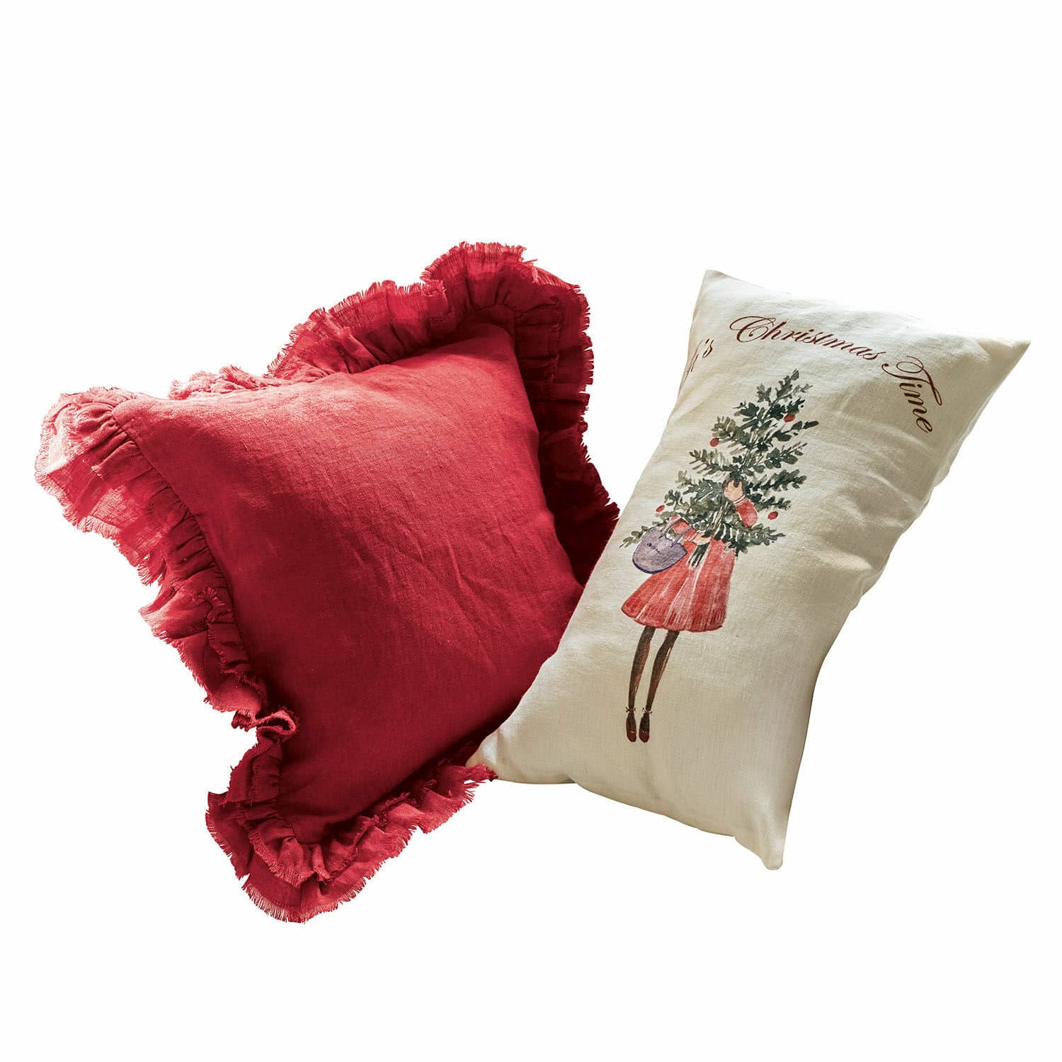 Lot de 2 housses de coussins Christmas Time