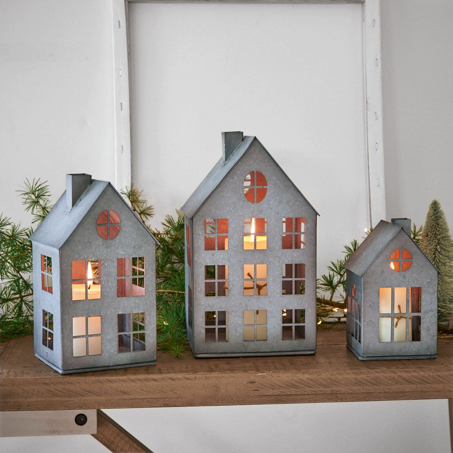 Lot de 3 maisons décoratives Shaye