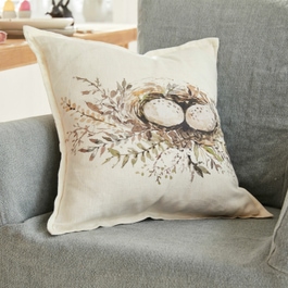 Housse de coussin Maseik crème