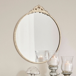 Miroir Larret blanc vieilli