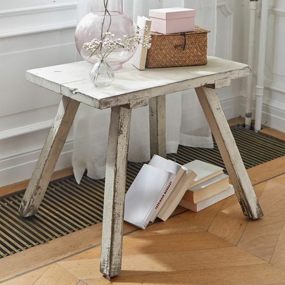 Table d'appoint Ebertine blanc vieilli