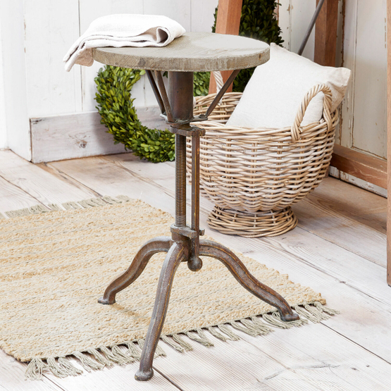 Tabouret Sackville marron vieilli