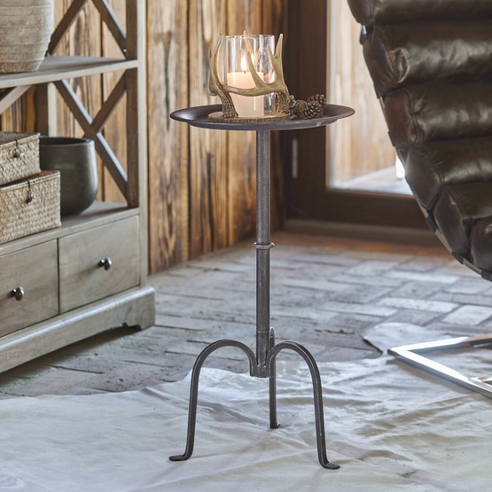 Table d’appoint Theroine noir vieilli