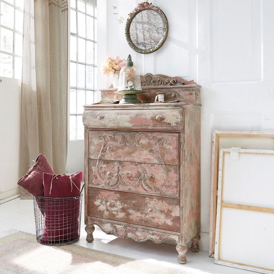 Commode Skadra vieux rose