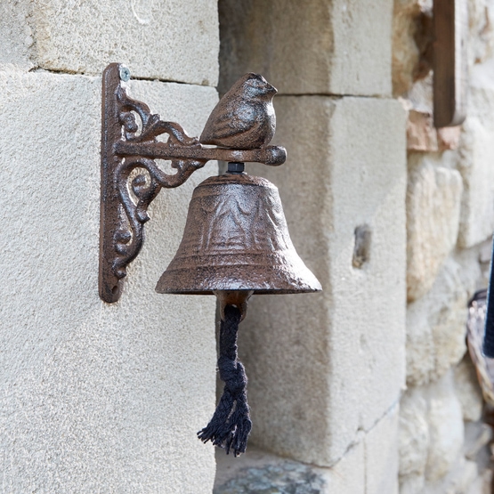 Cloche de porte Moida marron vieilli