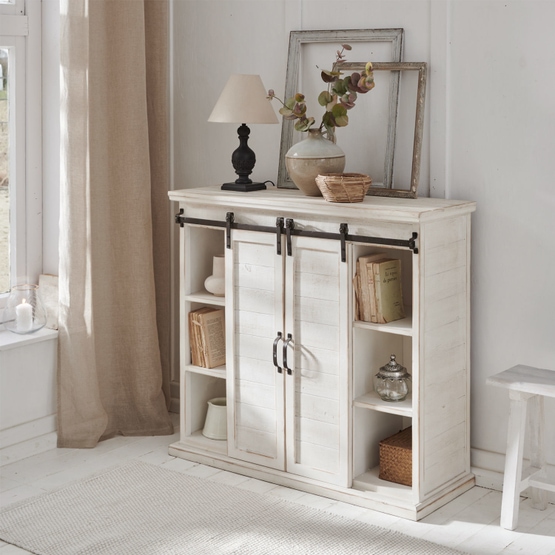 Commode Perrin blanc vieilli