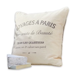 Housse de coussin Voyage crème